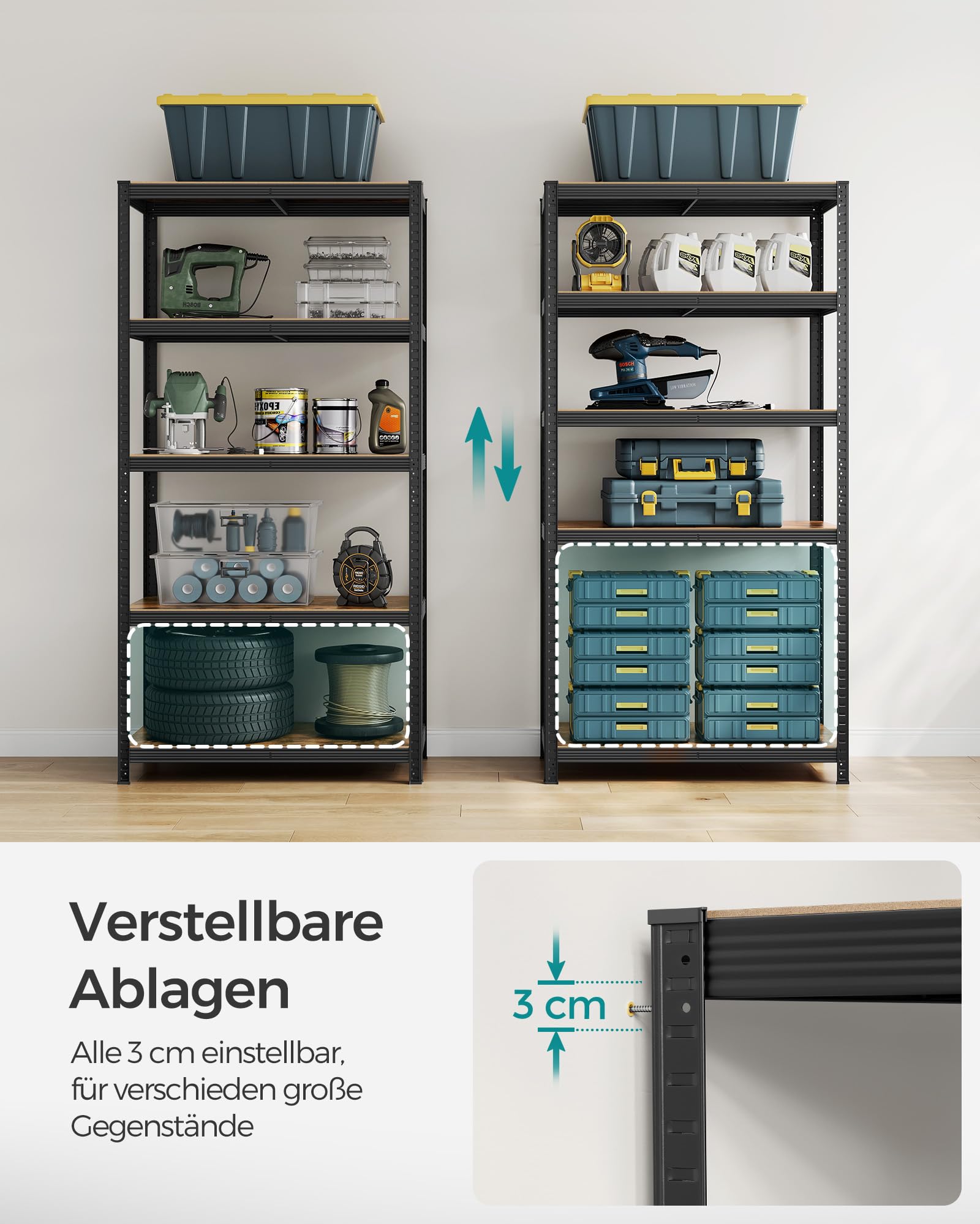 songmics-standregal-50-x-100-x-200-cm-vintagebraun-schwarz-glr050b11 image 6