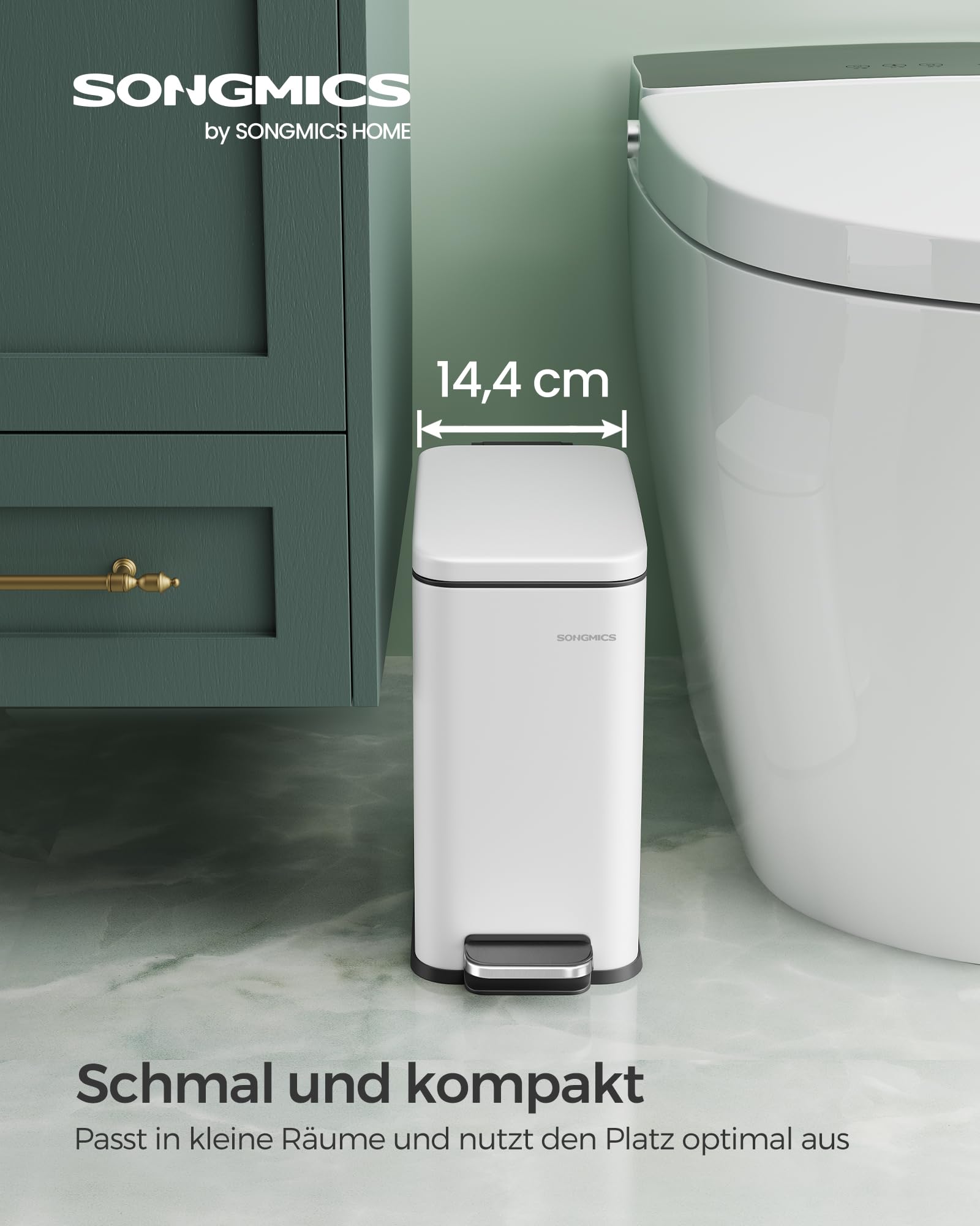 songmics-kosmetikeimer-5-liter-mit-deckel-edelstahl-tretm-lleimer image 2