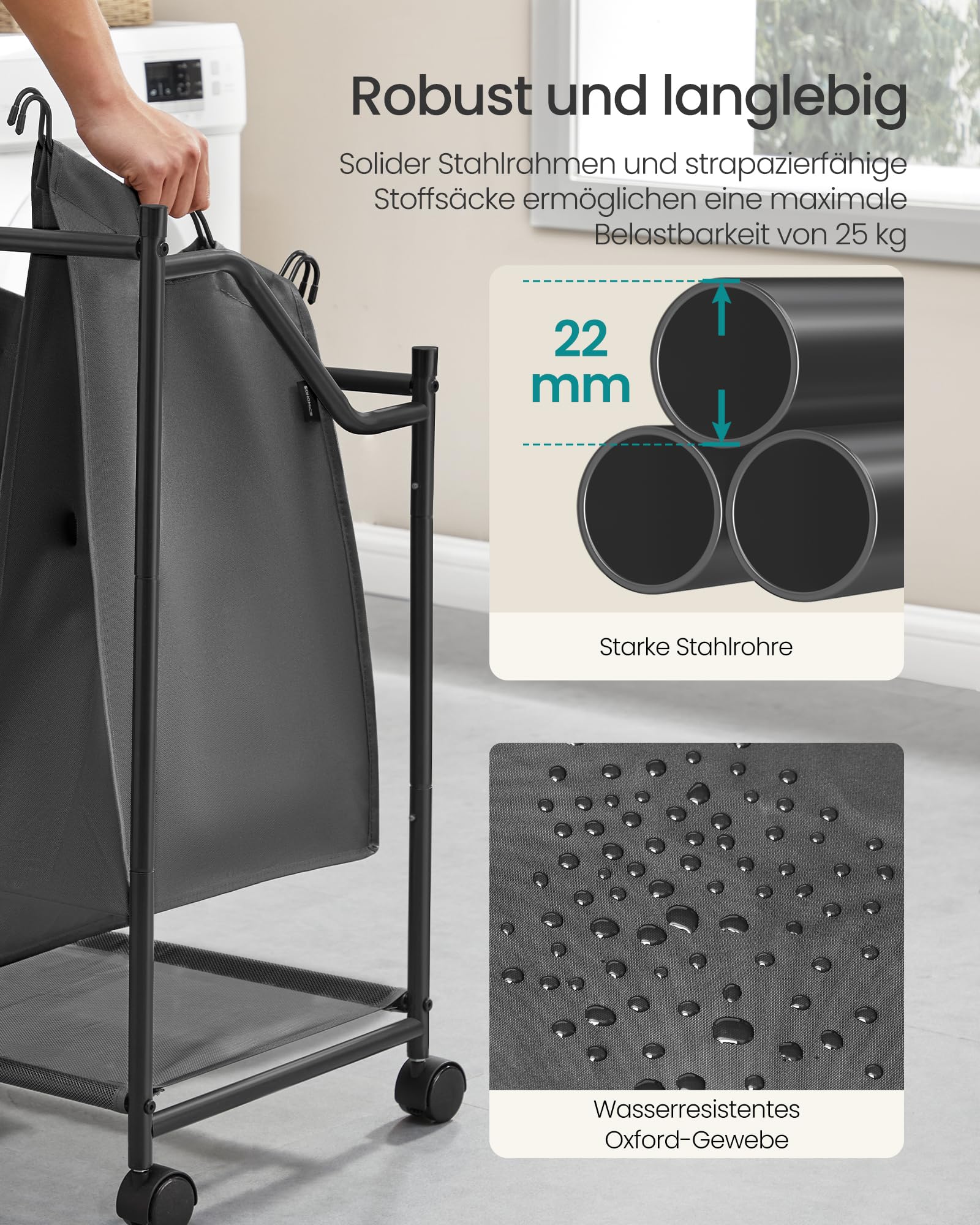 songmics-rls103g01-w-schekorb-mit-rollen-5x35l-175l-schiefergrau image 5