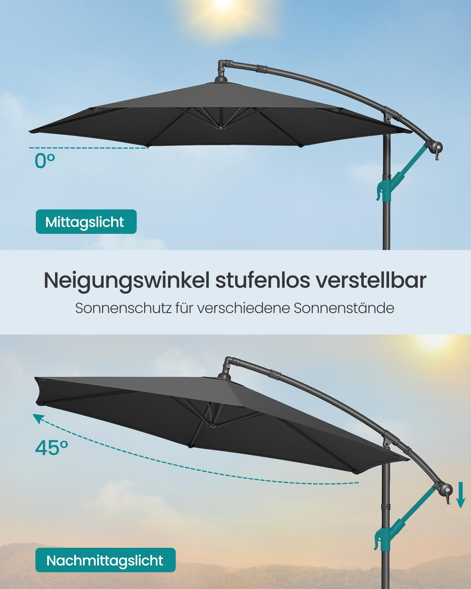 songmics-ampelschirm-300-cm-mit-st-nder-upf-50-grau-gpu116g01v1 image 4