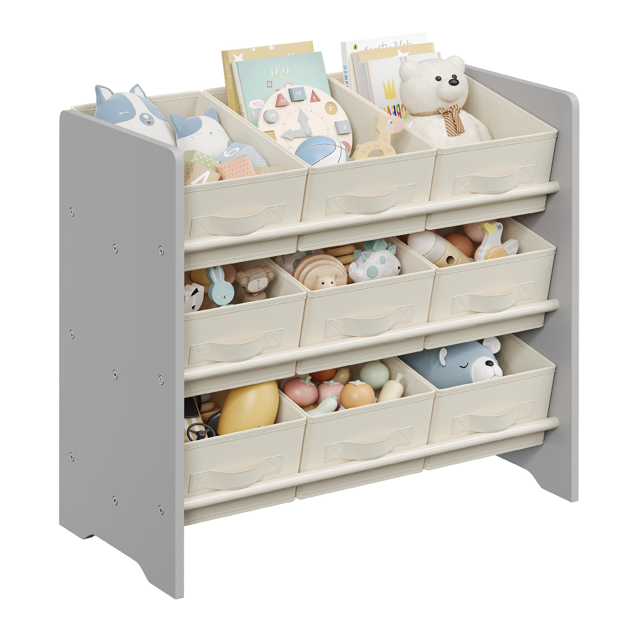 songmics-gkr33wt-kinderzimmerregal-spielzeug-organizer-mit-9-boxen-62-5-x-29-5-x image 8
