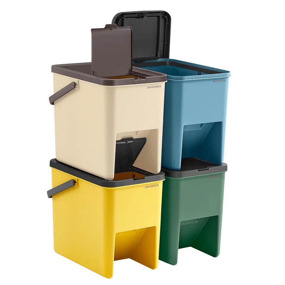 songmics-m-lltrennsystem-4er-set-je-20-l-stapelbar-gelb-blau-beige-gr-n image 1