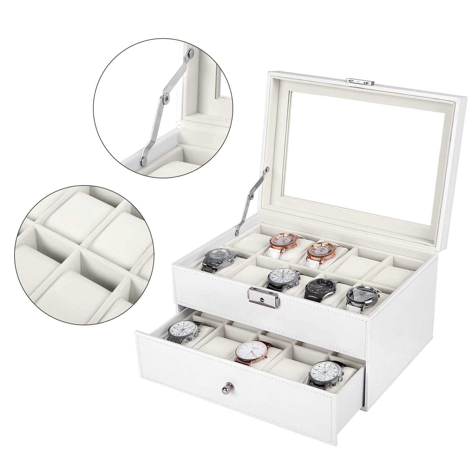 songmics-uhrenbox-jwb201-f-r-20-uhren-uhrenk-stchen-wei image 6