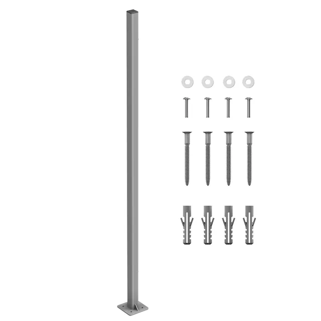 songmics-standpfosten-f-r-markisenkasten-152-cm-grau image 1