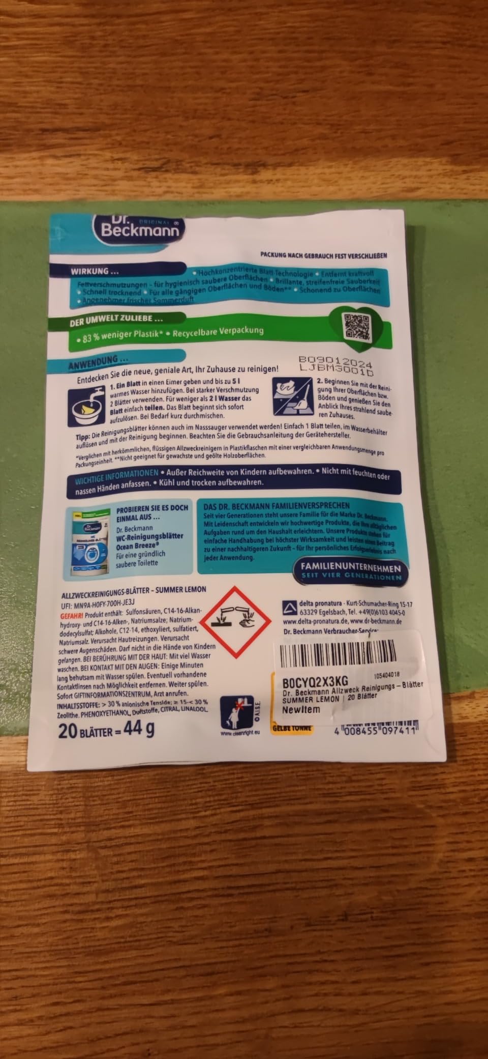 Angenehmer Zitronenduft