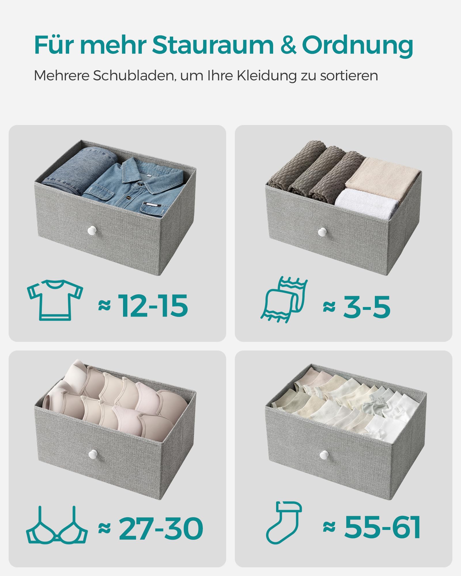 songmics-kommode-lts314l10-4-stoff-schubladen-metallrahmen-hoch-und-schmal-taube image 4