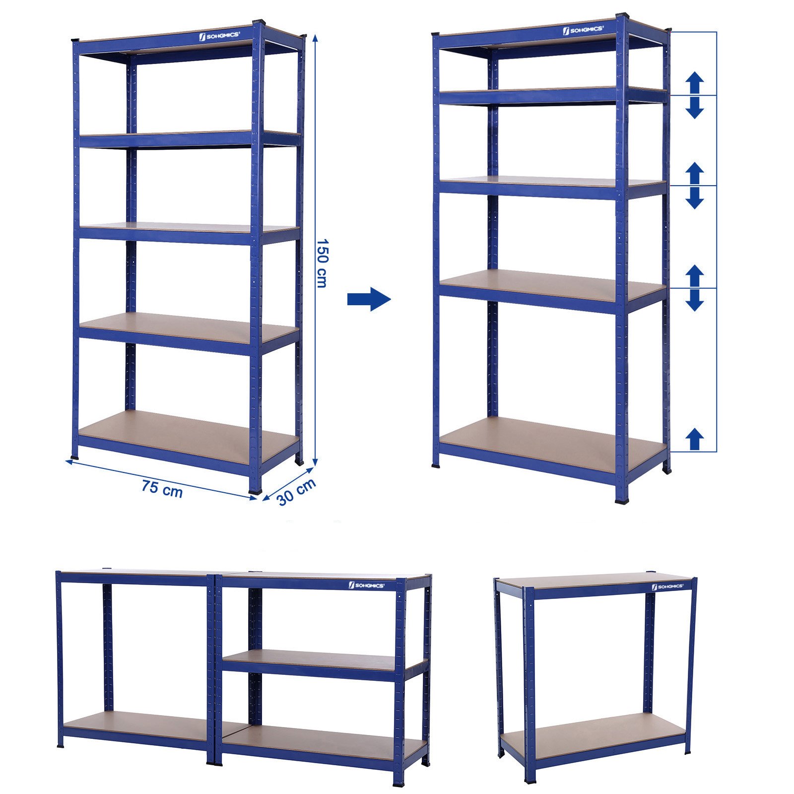 songmics-schwerlastregal-glr60q-2er-set-lagerregal-30x75x150-cm-5-b-den-bis-650- image 6