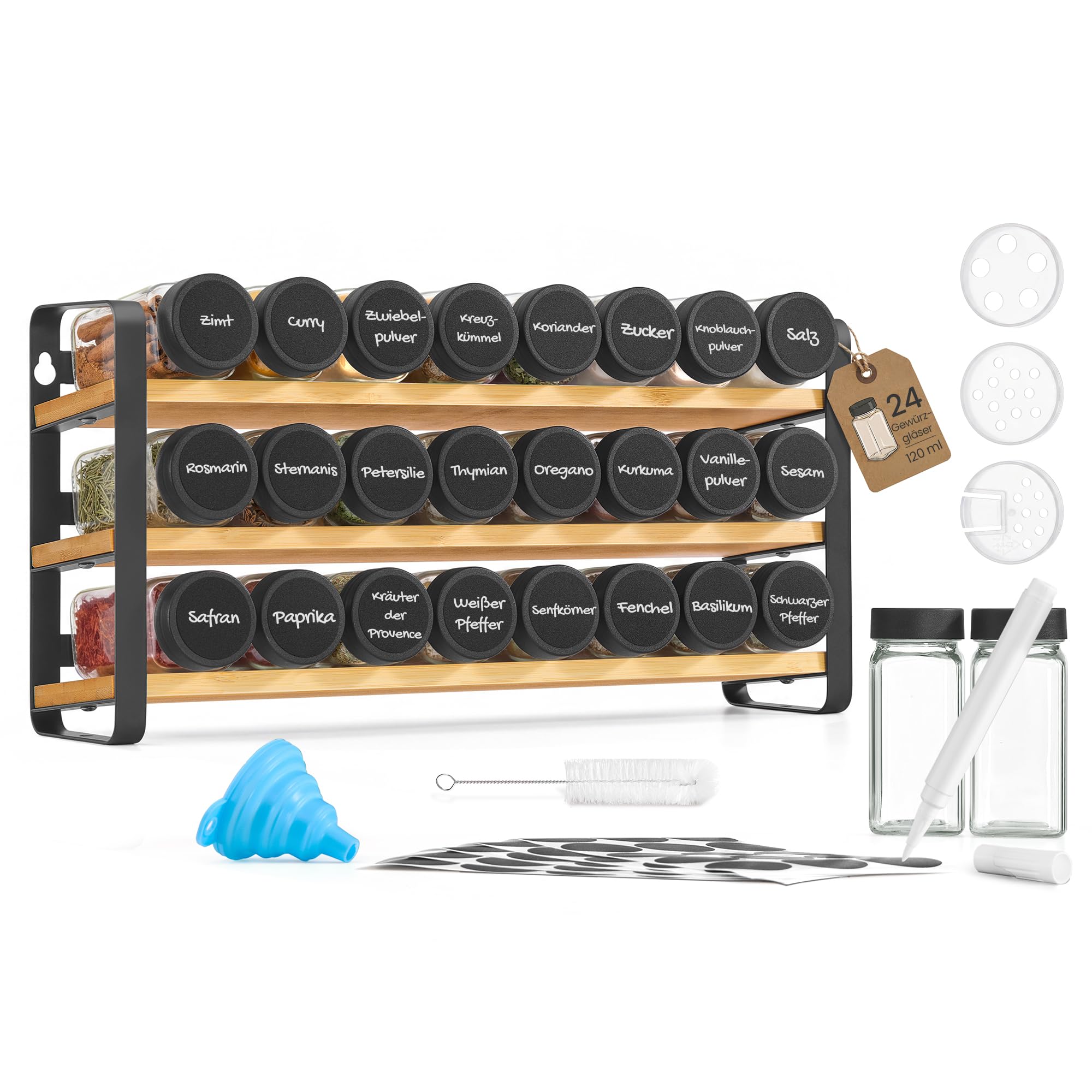 songmics-gew-rzregal-3-ebenen-mit-24-gew-rzgl-sern-120-ml-gew-rz-organizer image 1