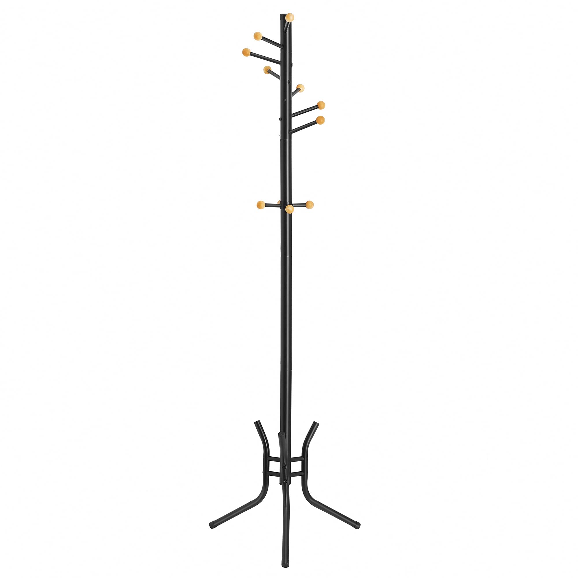 songmics-garderobenst-nder-11-kugelhaken-stahl-173-cm-schwarz-rcr028b01 image 1