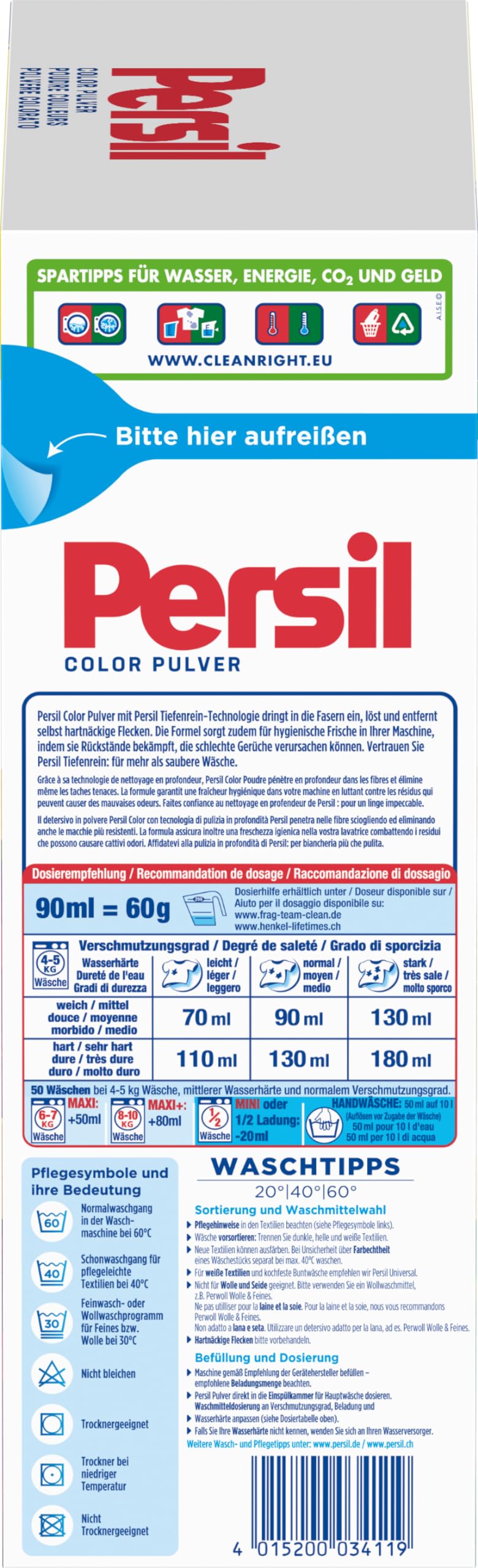 persil-color-pulver-tiefenrein-50-waschladungen-colorwaschmittel image 3