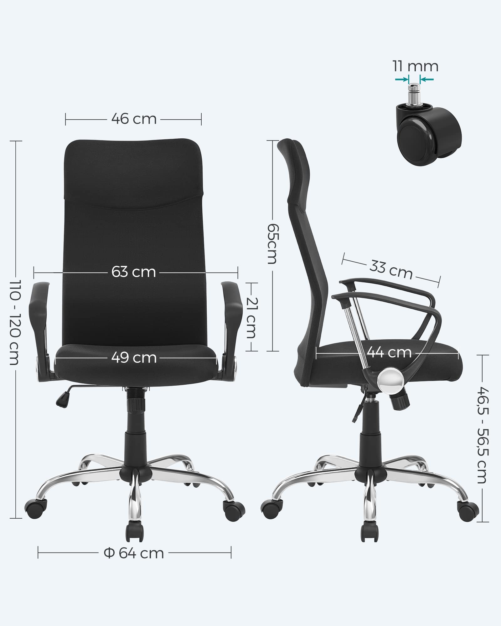 songmics-b-rostuhl-obn034b01-drehstuhl-ergonomisch-schwarz image 3