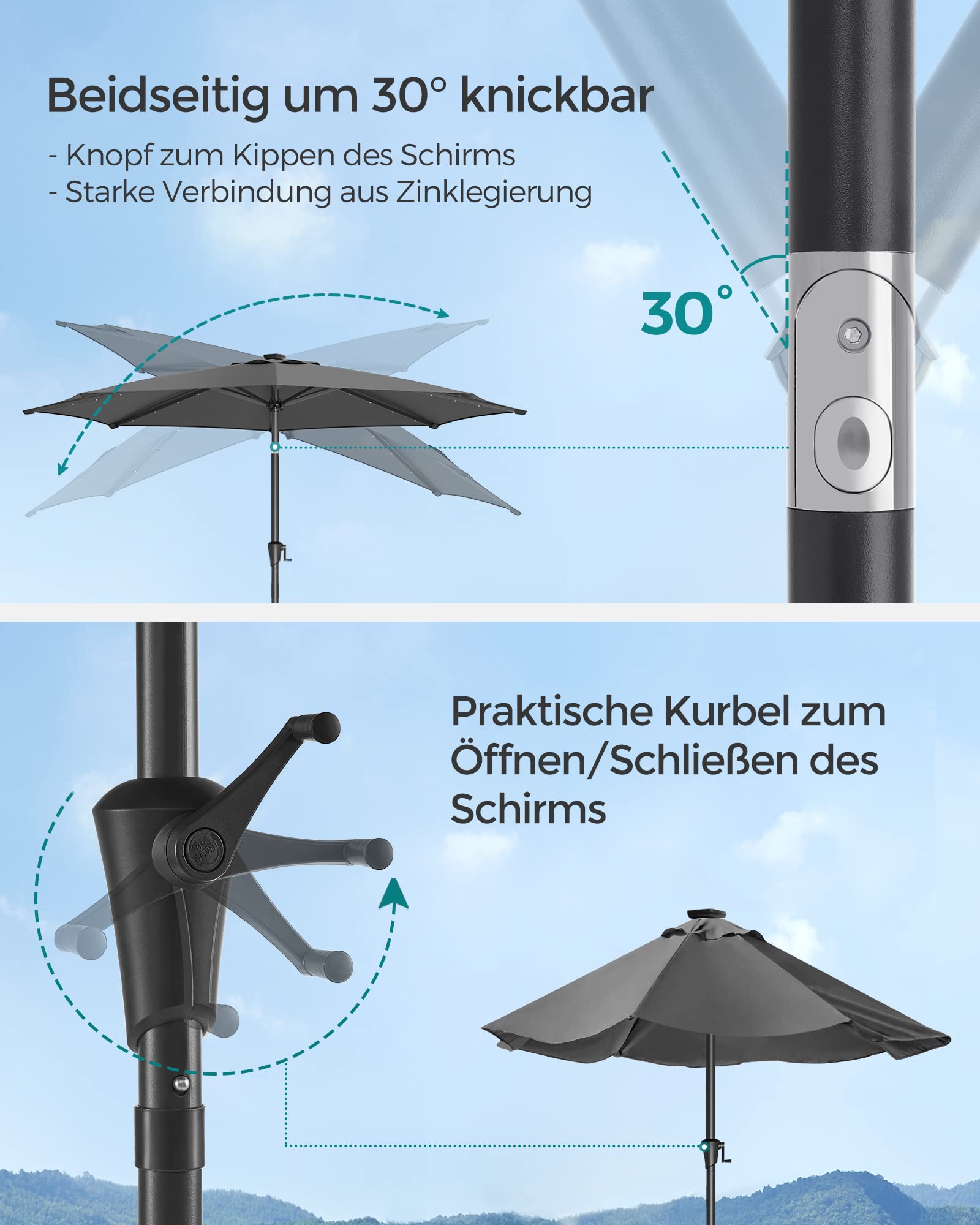 songmics-sonnenschirm-gpu33gy-300-cm-mit-led-solar-grau image 5