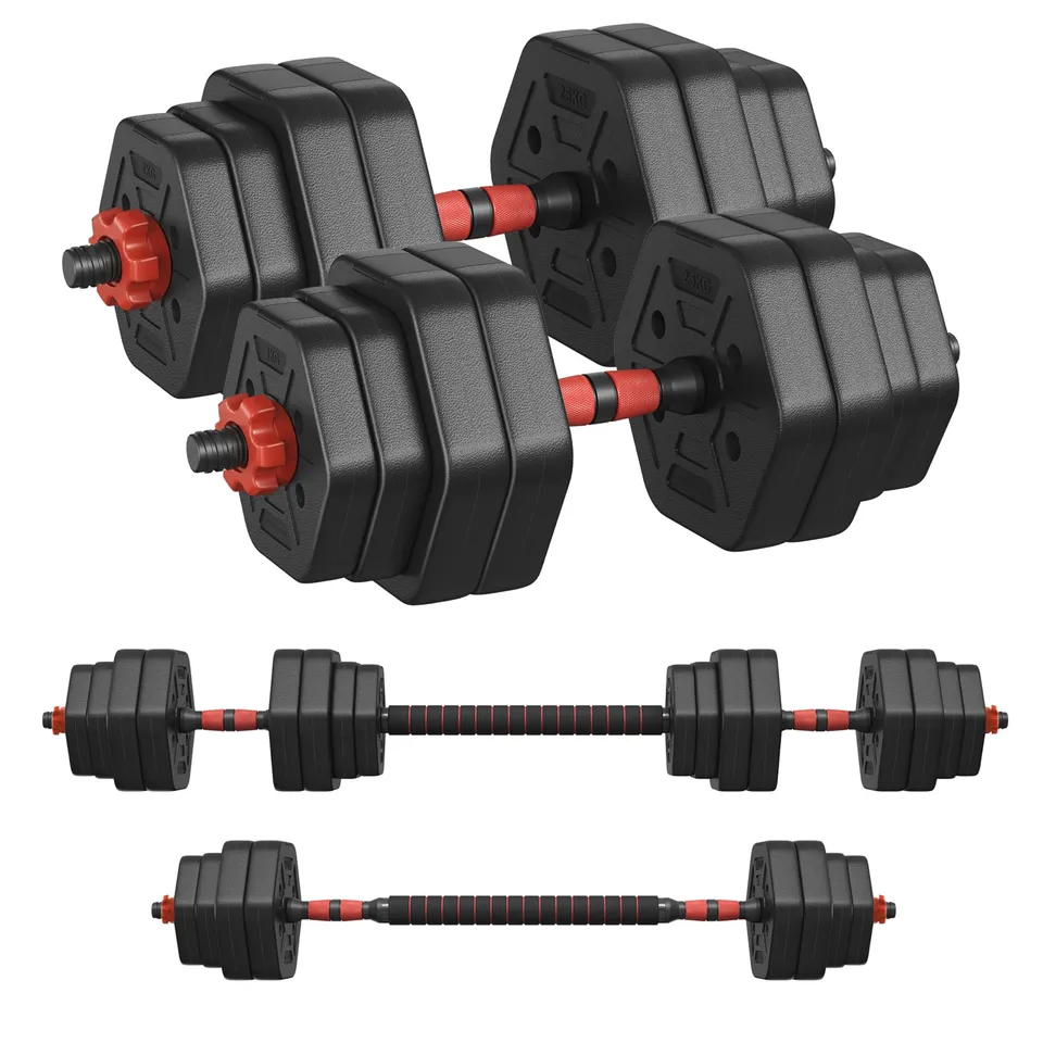 songmics-hantelset-30-kg-hexagon-mit-verbindungsstange image 1