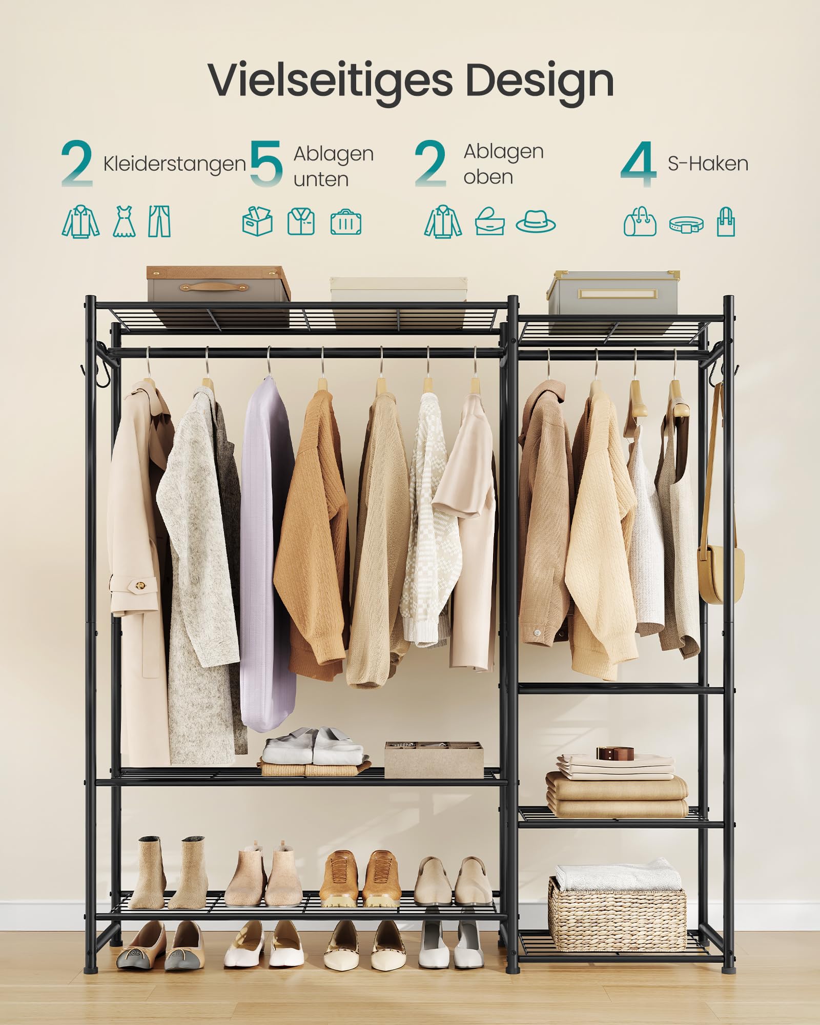 songmics-lgr010bz01-offener-kleiderschrank-garderobenst-nder-schwarz image 3