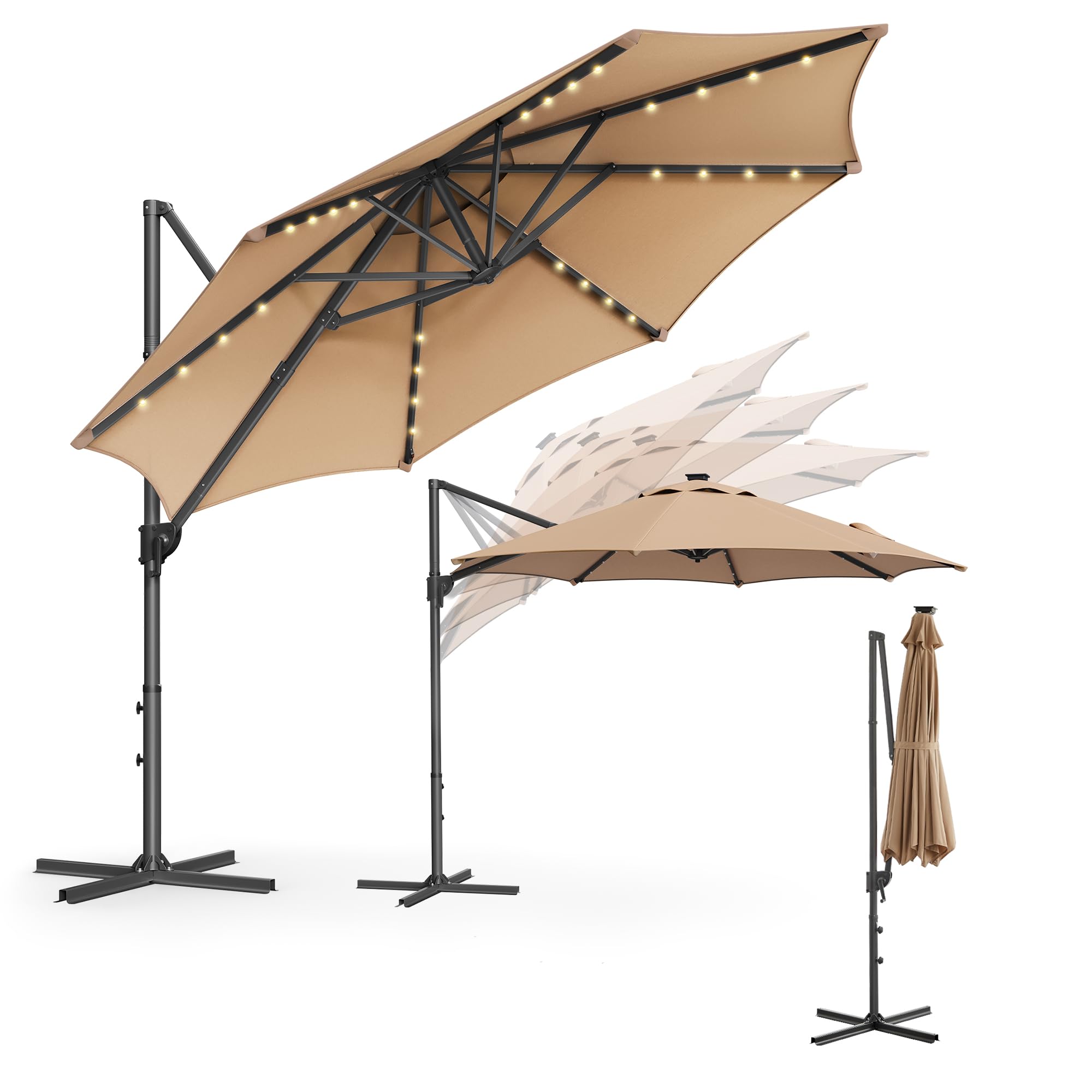 songmics-ampelschirm-300-cm-mit-28-solar-led-upf-50-grau image 8