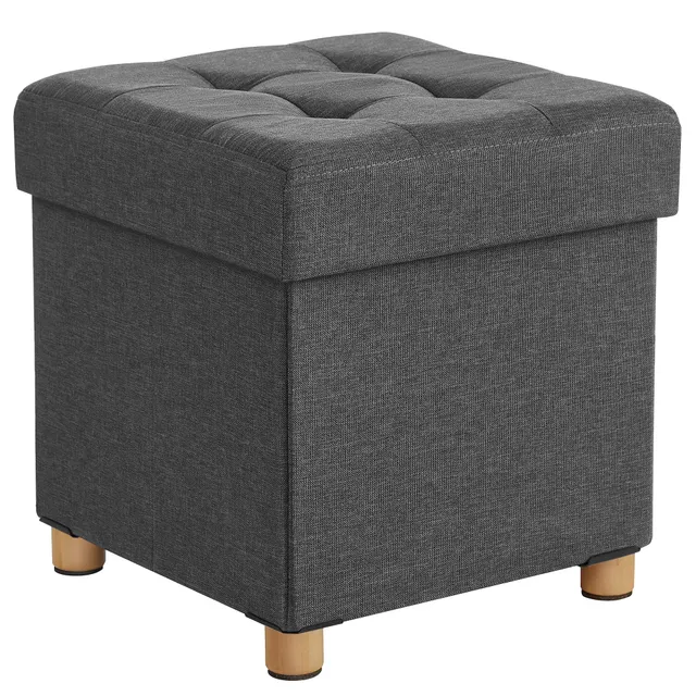 songmics-sitzhocker-lsf14gyz-mit-stauraum-38-x-38-cm-bis-300-kg-schiefergrau image 1
