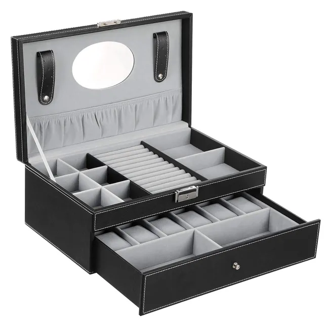 songmics-uhrenbox-jwb11b-f-r-6-uhren-mit-schublade image 1