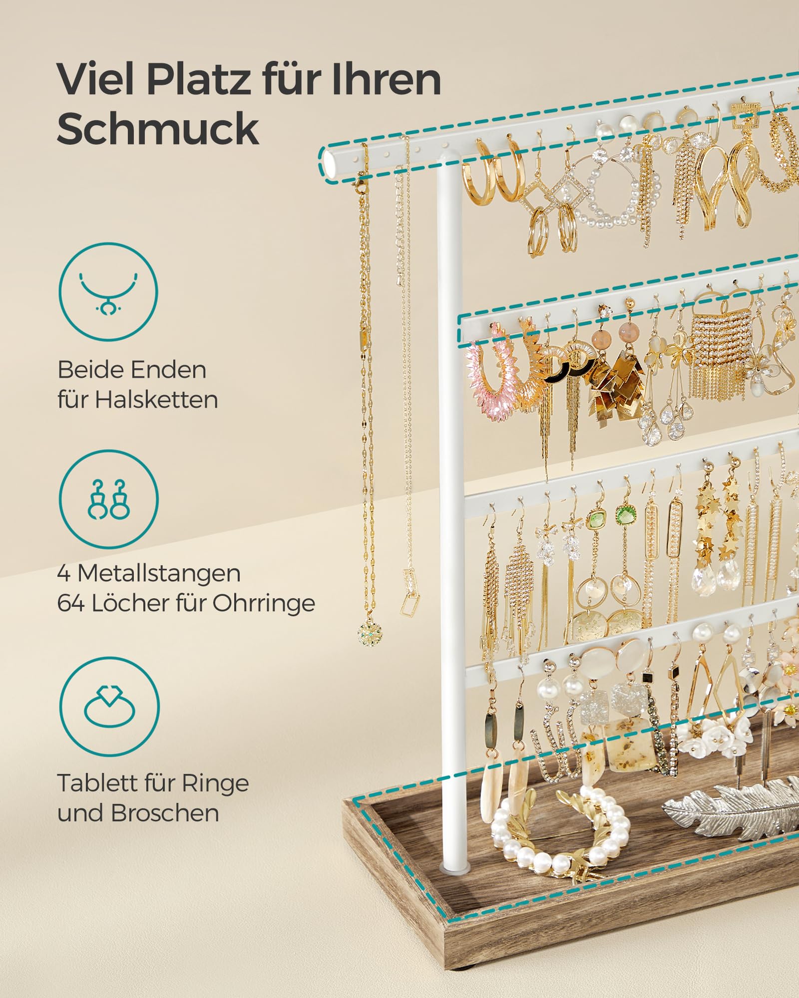 songmics-schmuckst-nder-jjs019w01-schmuckhalter-mit-4-stangen-und-tablett-holzfa image 3