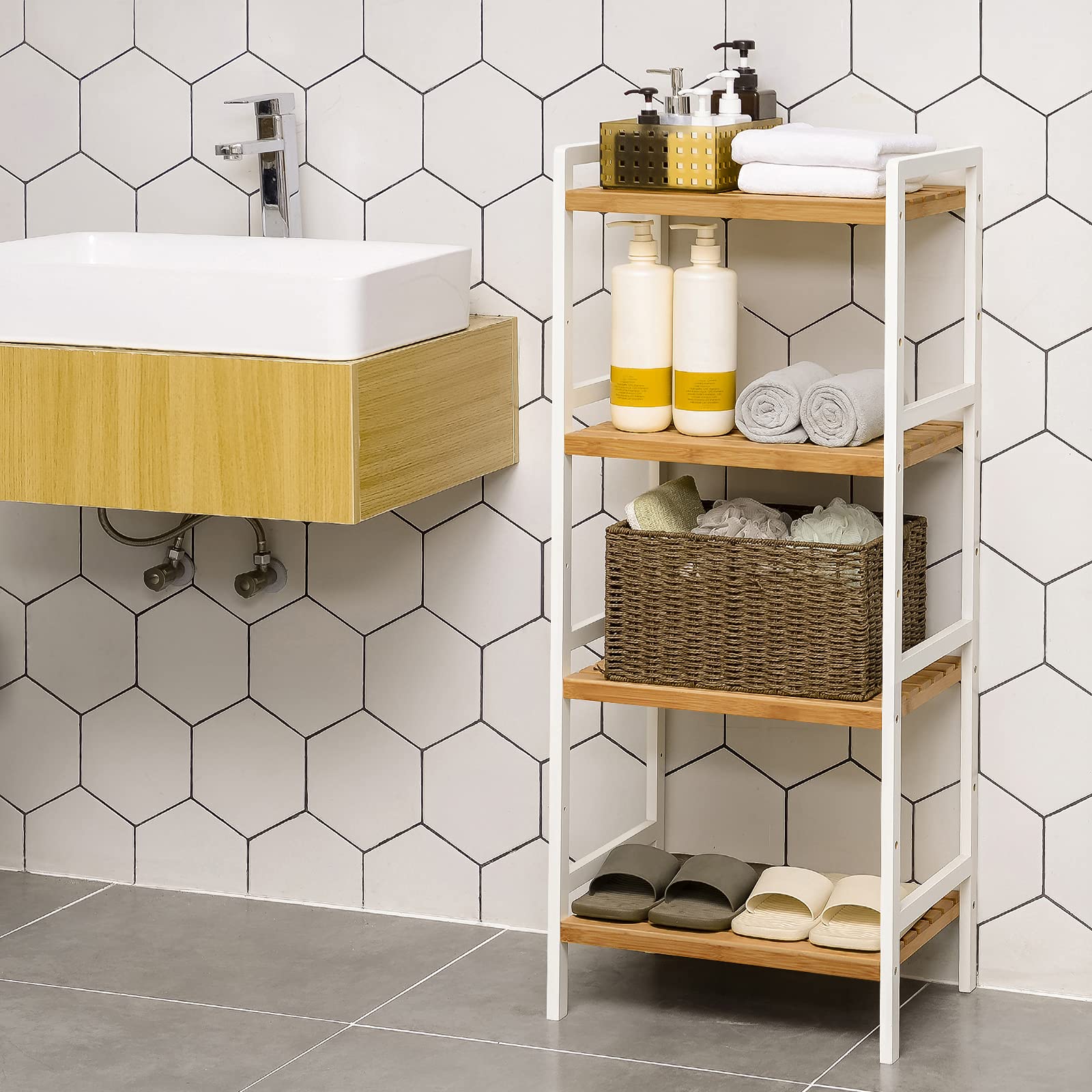 songmics-bambus-regal-bcb74wn-standregal-mit-4-ablagen-45-x-31-5-x-111-cm-naturf image 5