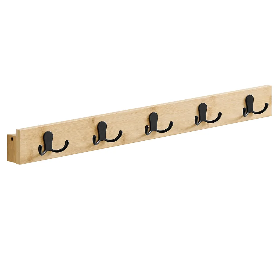 songmics-wandgarderobe-lcr005n01-naturbeige-bambus-5-haken image 1