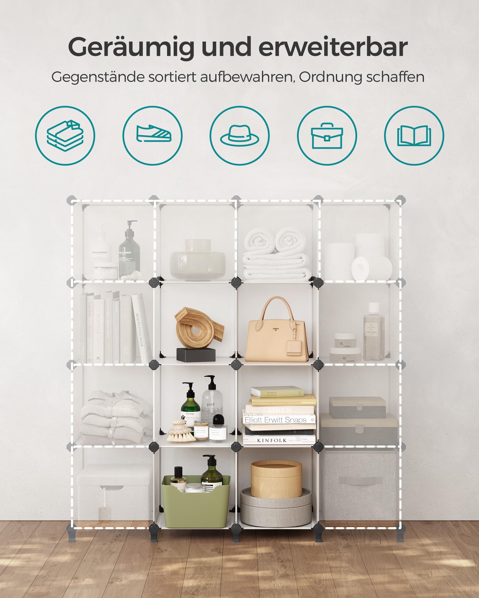 songmics-steckregal-lpc111s-schuhregal-set-aus-6-w-rfeln-wei image 6
