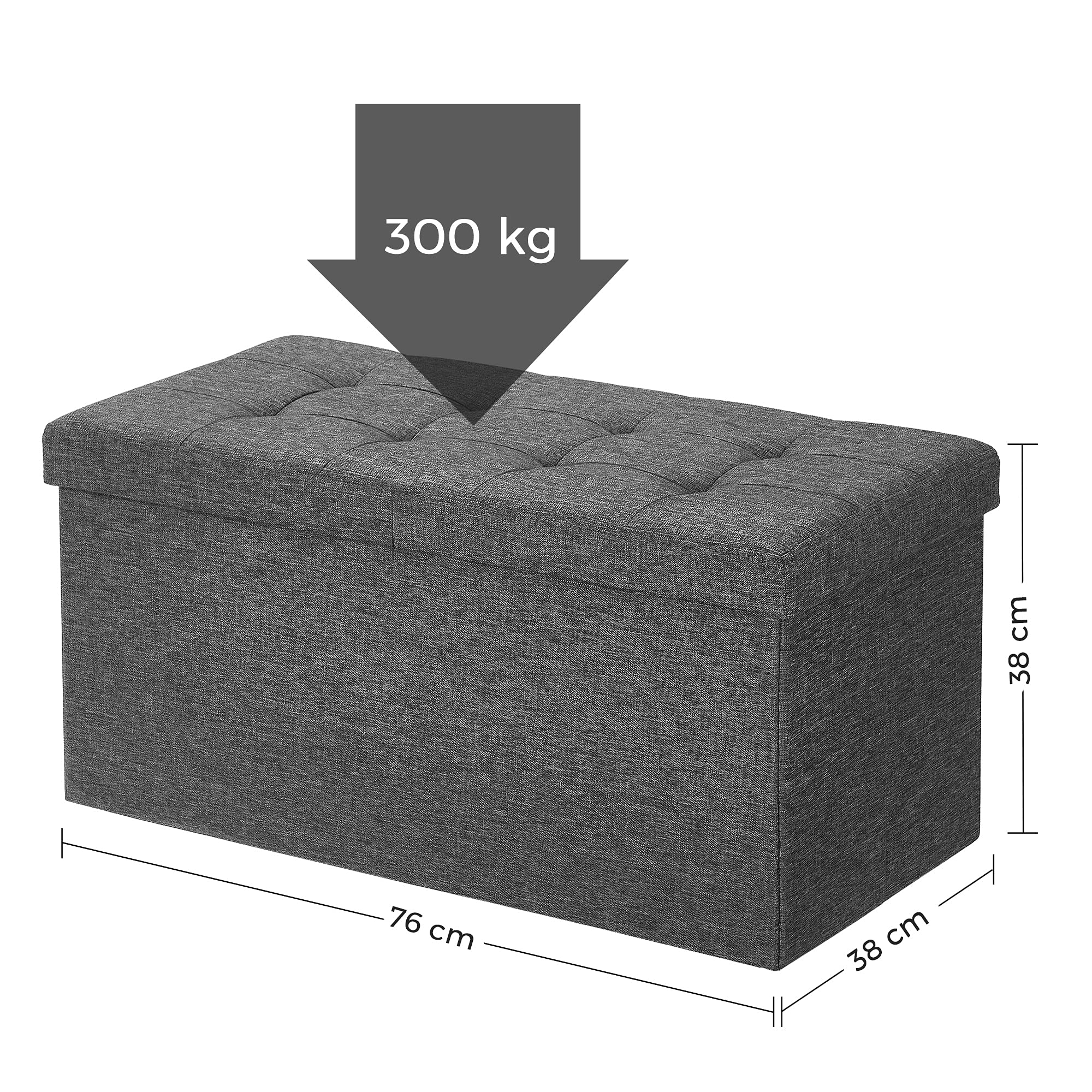 songmics-sitzbank-mit-stauraum-lsf46gyz-schiefergrau-76-x-38-x-38-cm-bis-300-kg image 3