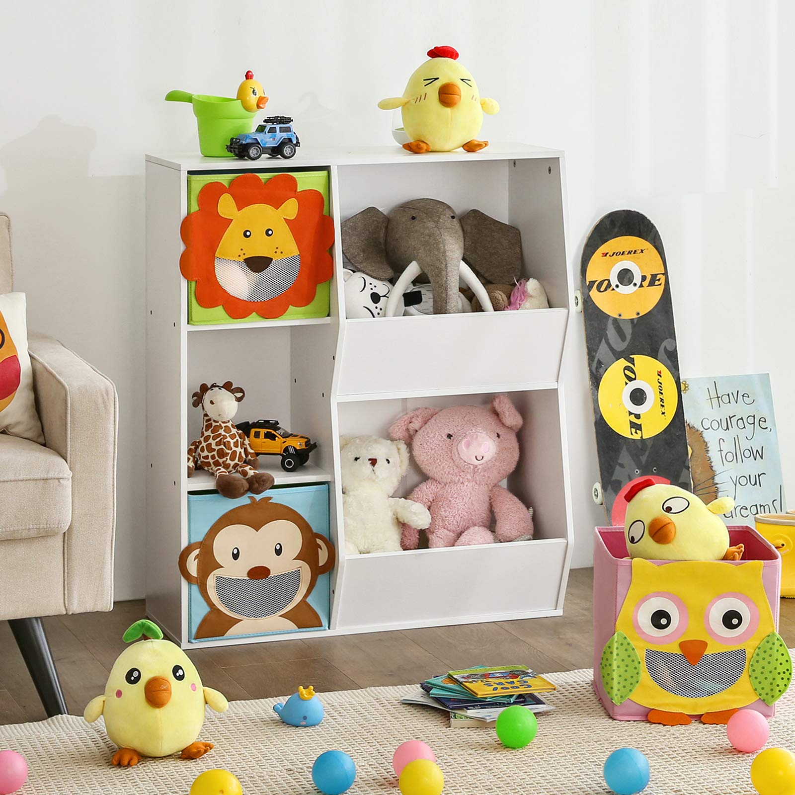 songmics-rfb01ku-aufbewahrungsbox-kinder-3er-set-27-x-27-x-27-cm-tiermotive-bunt image 3
