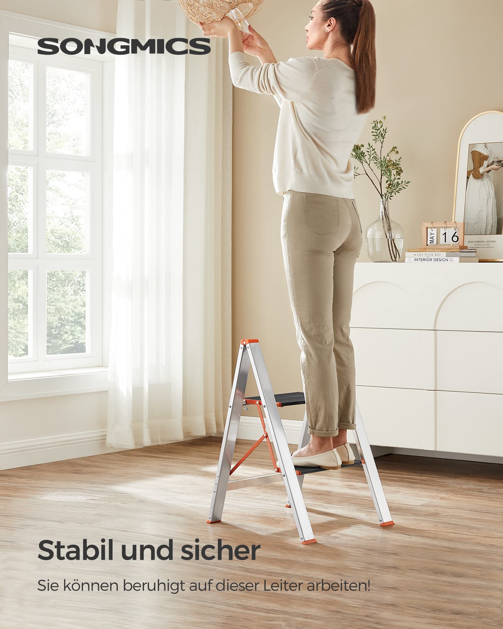 songmics-glt022b01-leiter-2-stufen-alu-silber-klappbar image 3