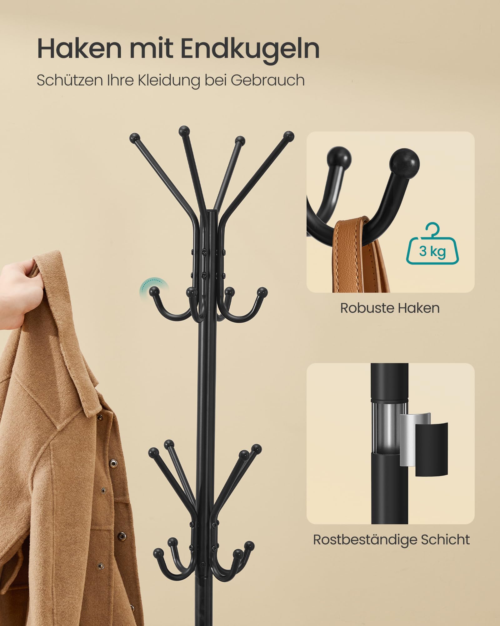 songmics-kleiderst-nder-garderobenst-nder-175-cm-16-haken-metall image 4