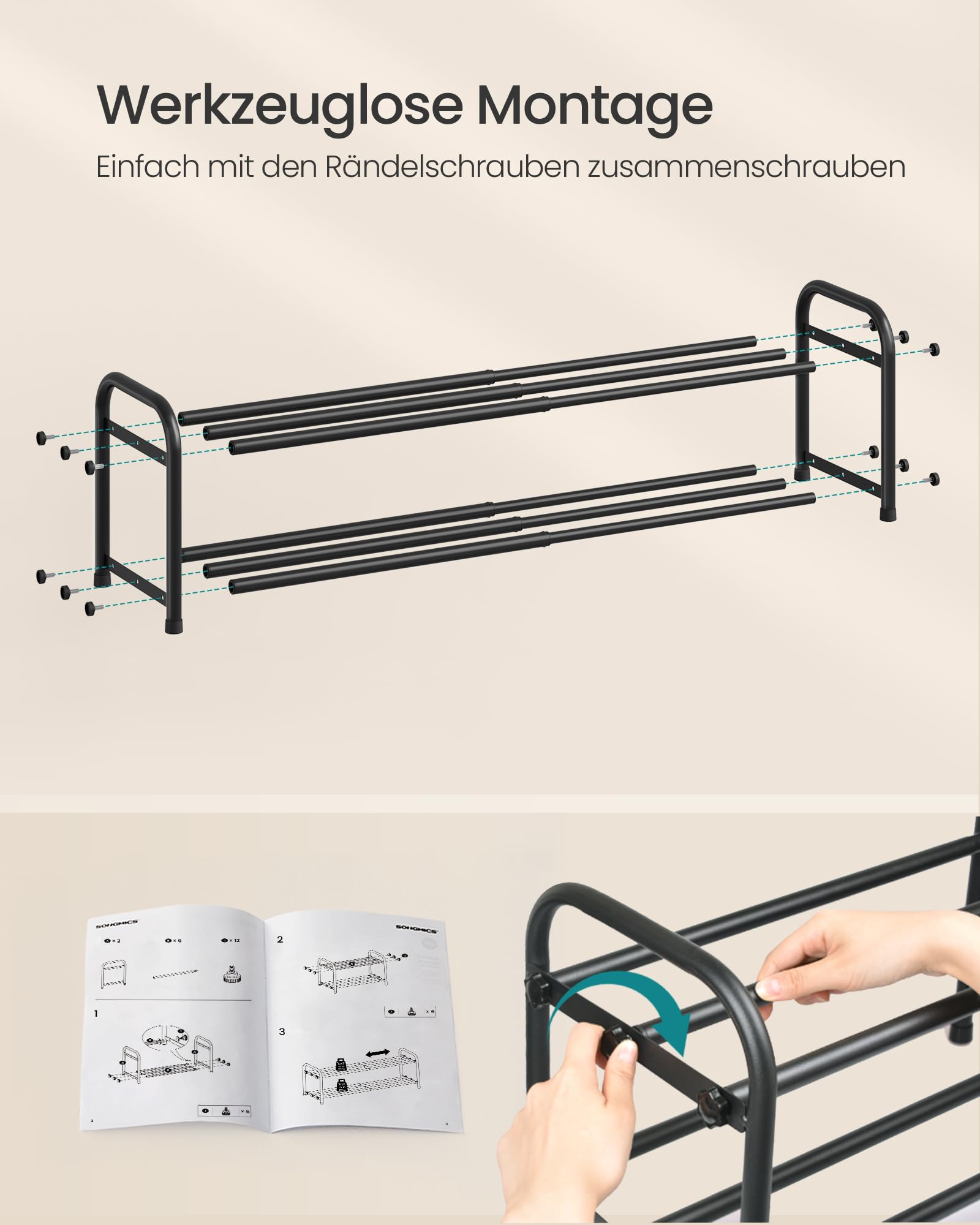 songmics-schuhregal-ausziehbar-2-ebenen-metall-tintenschwarz-lmr026bd01 image 7