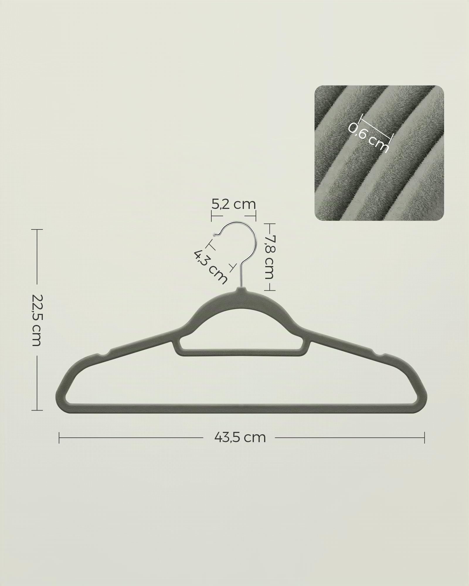 songmics-samt-kleiderb-gel-20er-set-43-5-cm-silber-grau-crf20v image 5