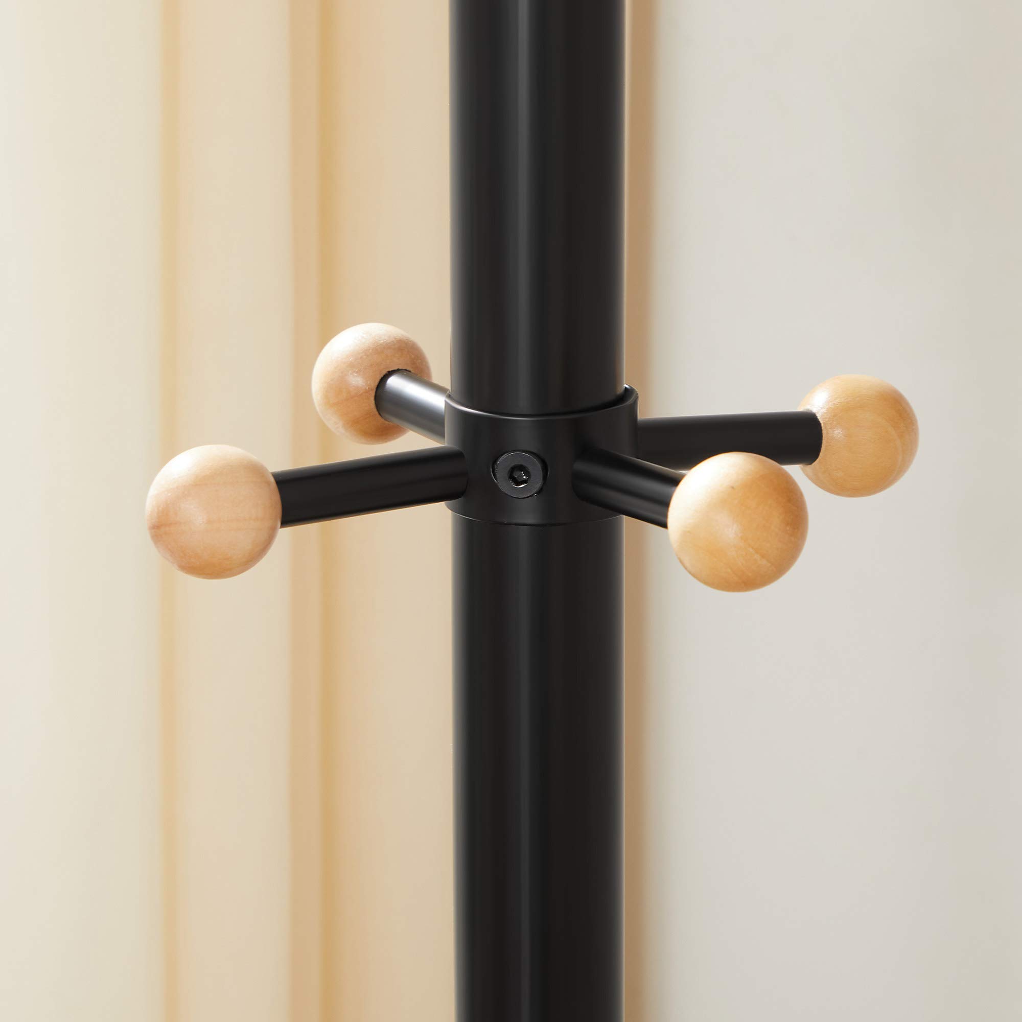 songmics-garderobenst-nder-11-kugelhaken-stahl-173-cm-schwarz-rcr028b01 image 6