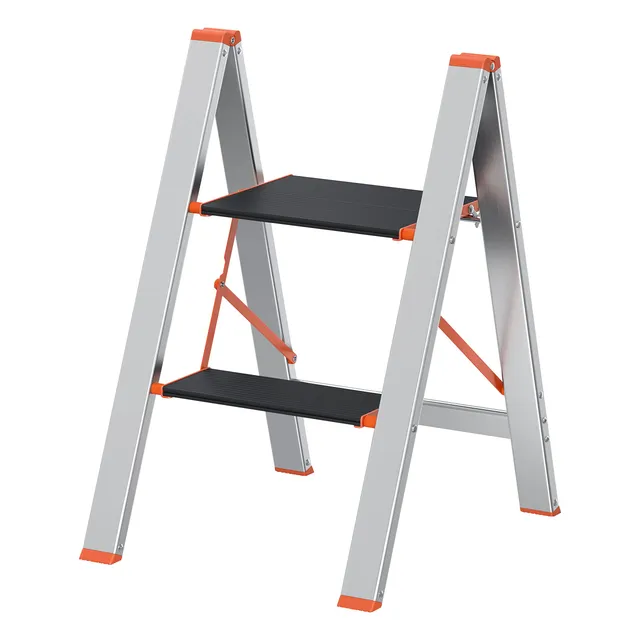 songmics-glt022b01-leiter-2-stufen-alu-silber-klappbar image 1