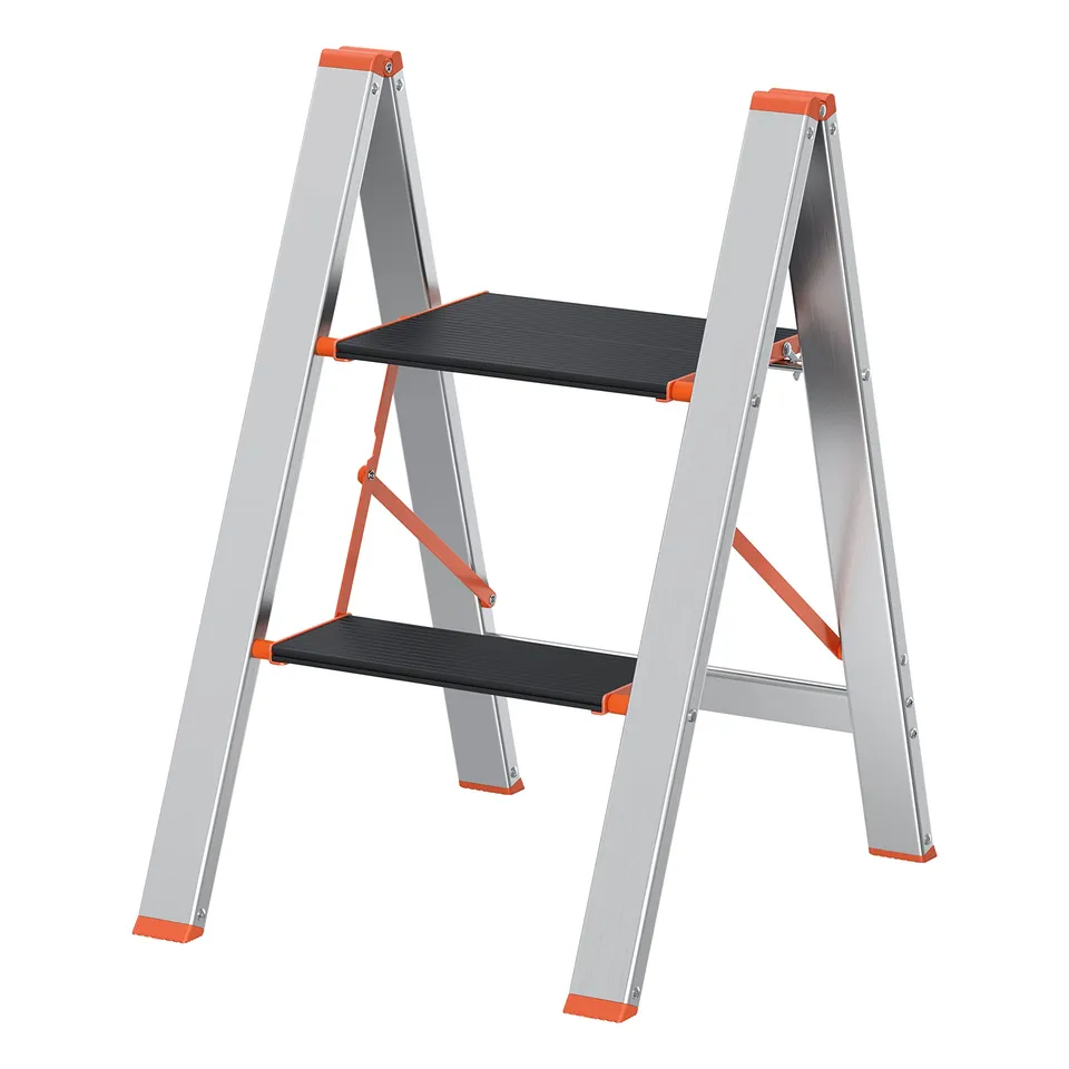 songmics-glt022b01-leiter-2-stufen-alu-silber-klappbar image 1