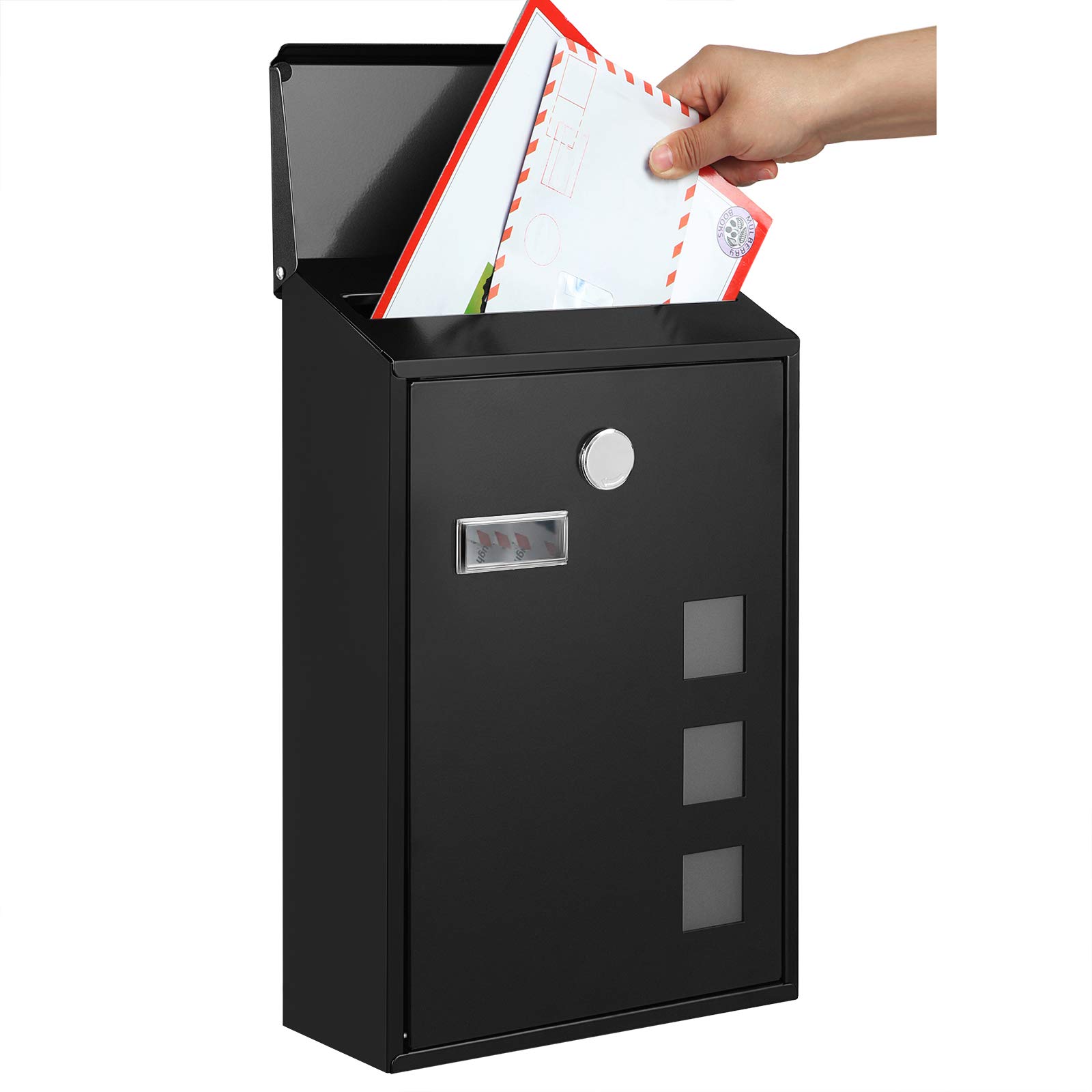 songmics-wandbriefkasten-gmb031b02-schwarz-mit-schloss image 5