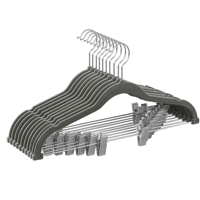 songmics-kleiderb-gel-samt-10er-set-42-5-cm-mit-clips image 1