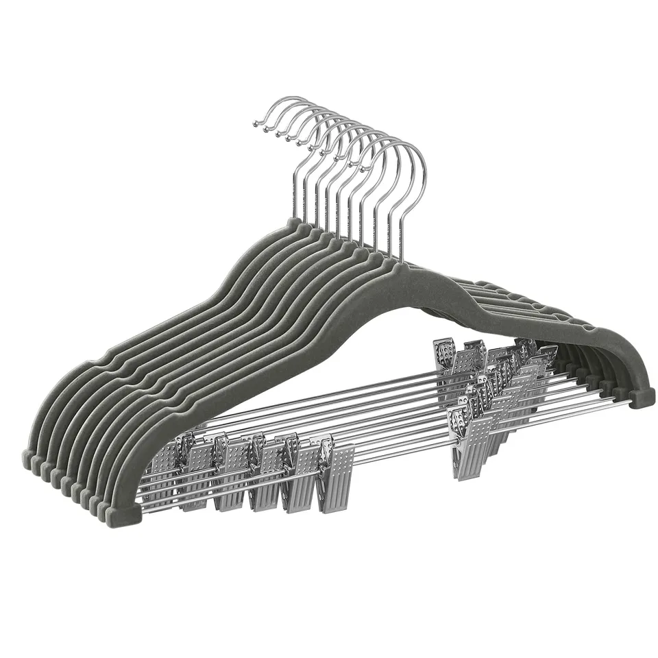 songmics-kleiderb-gel-samt-10er-set-42-5-cm-mit-clips image 1