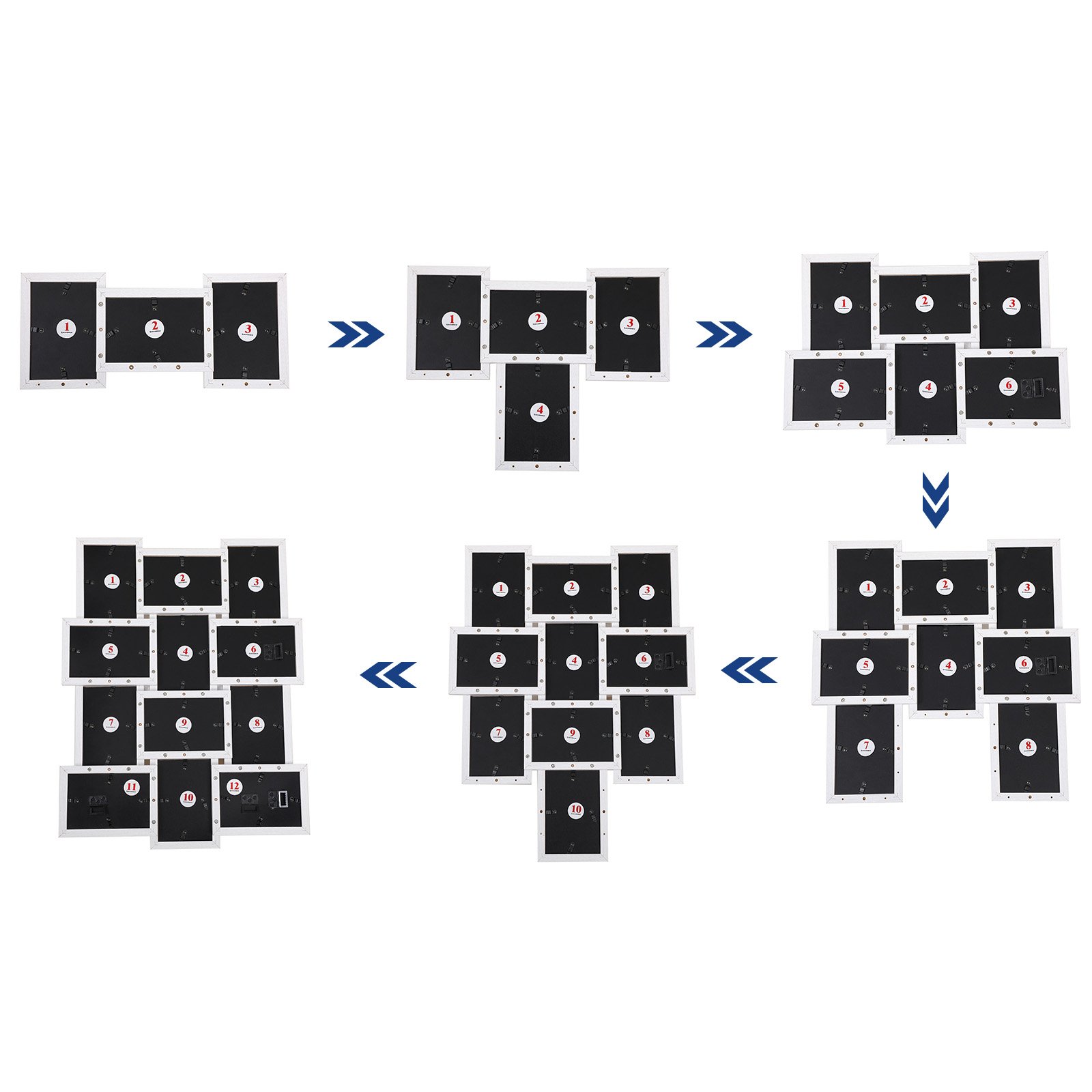 songmics-bilderrahmen-collage-rpf112w-f-r-12-fotos-10-x-15-cm-wei-mit-holzmaseru image 7