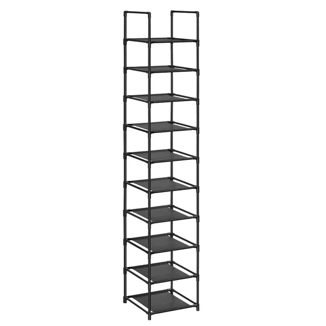 songmics-schuhregal-10-ebenen-33x33x173-cm-lsr110b02-schwarz image 1