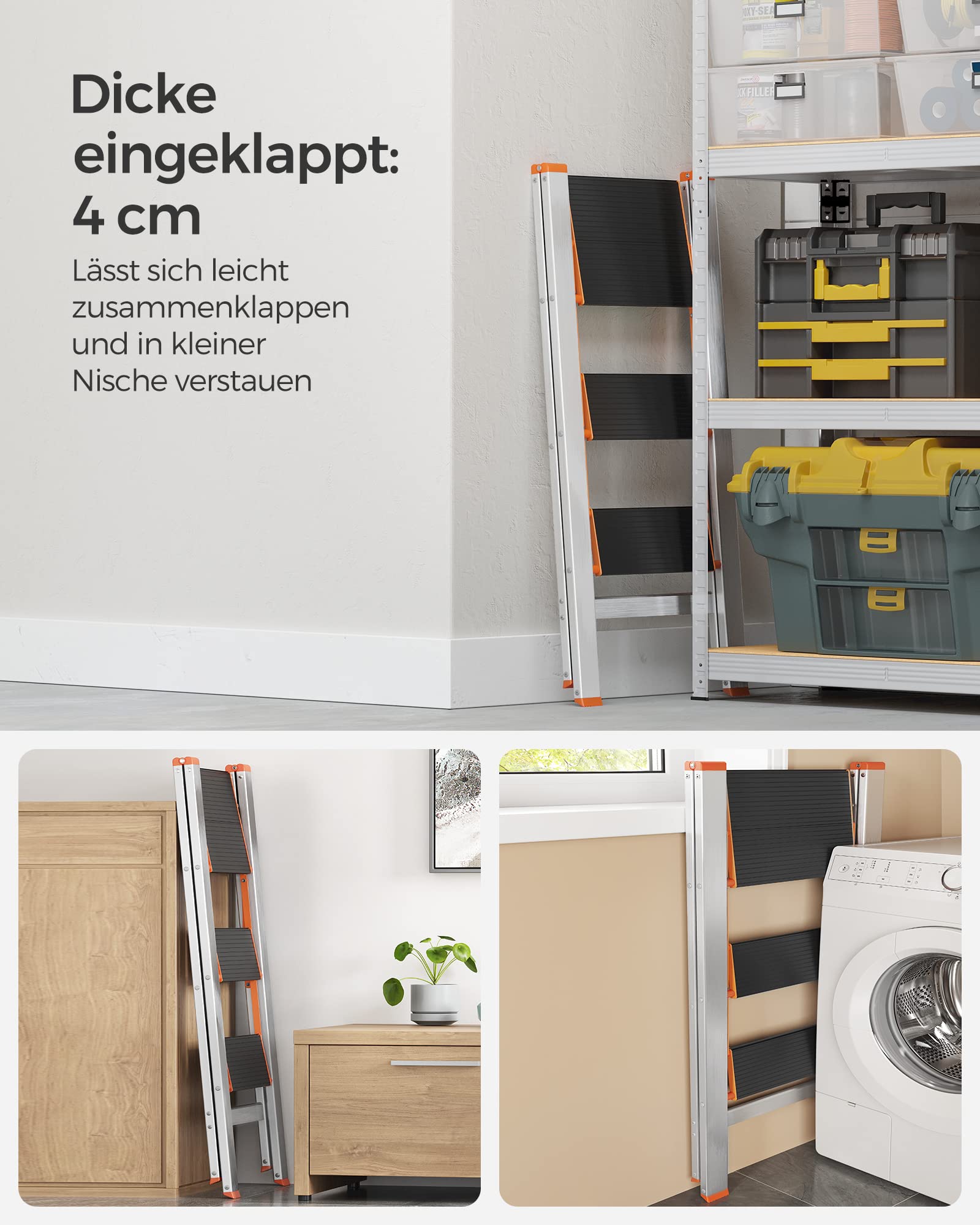 songmics-trittleiter-glt023b01-3-stufen-klappbar-silbern image 2