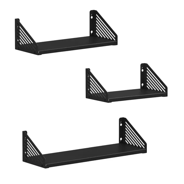 songmics-wandregale-lfs023b01-3er-set-schweberegale-metall-schwarz image 1