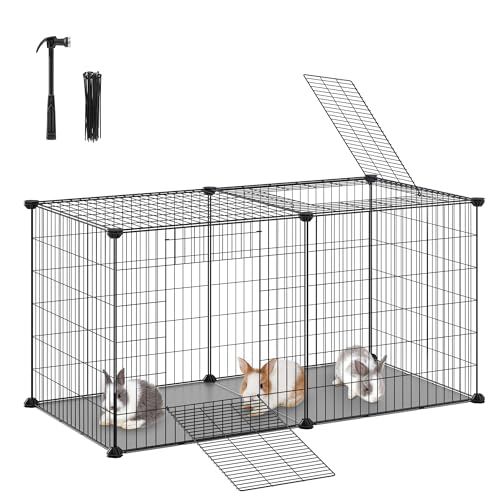 songmics-lpi010b01-kleintierk-fig-xl-laufstall-102-x-51-x-51-cm-schwarz image 8
