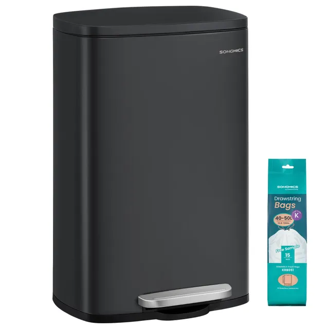 songmics-treteimer-ltb050b02-50-liter-stahl-schwarz-mit-softclose image 1