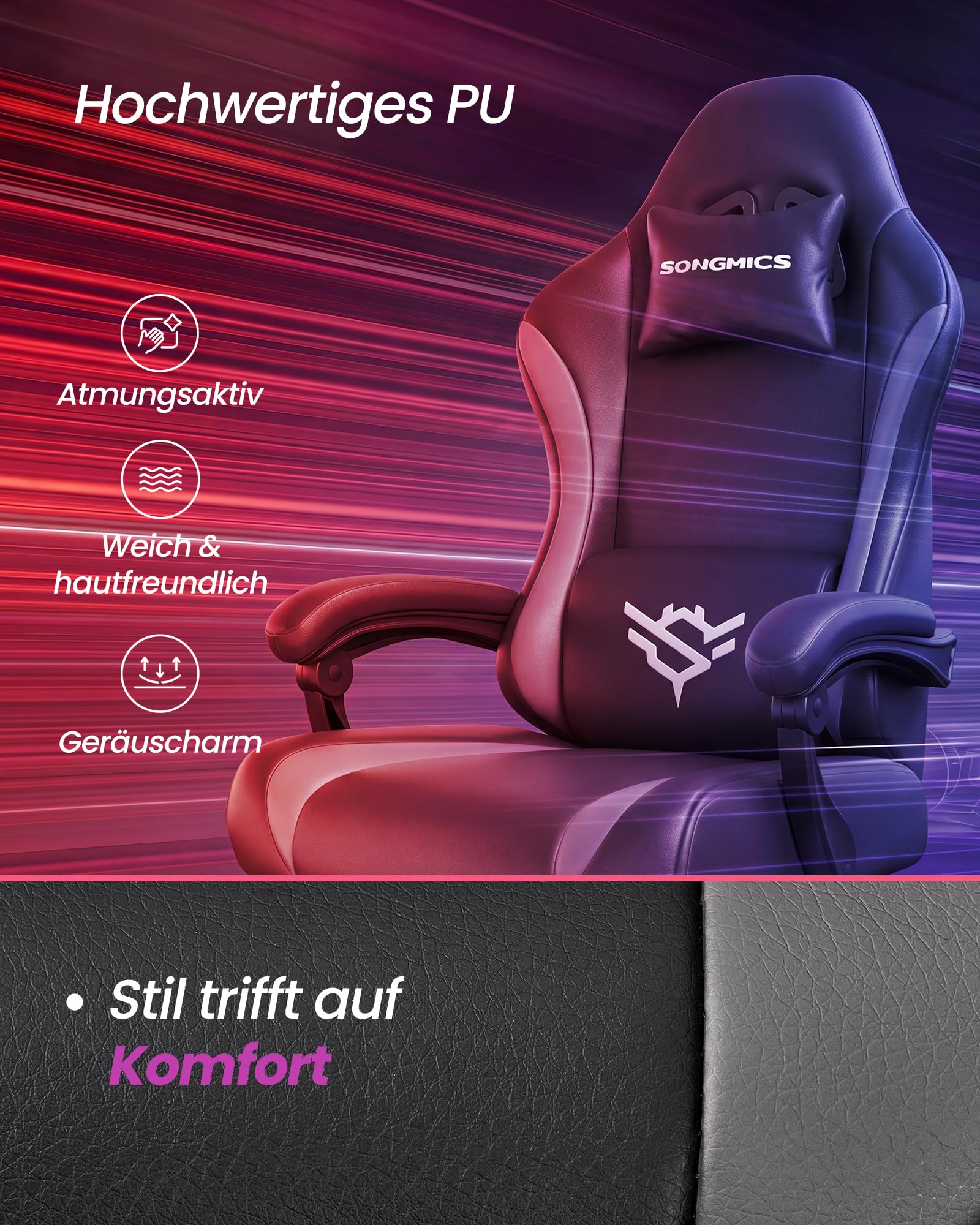 songmics-gaming-stuhl-cathy-obg091bh01-pu-leder-schwarz-150-kg image 4