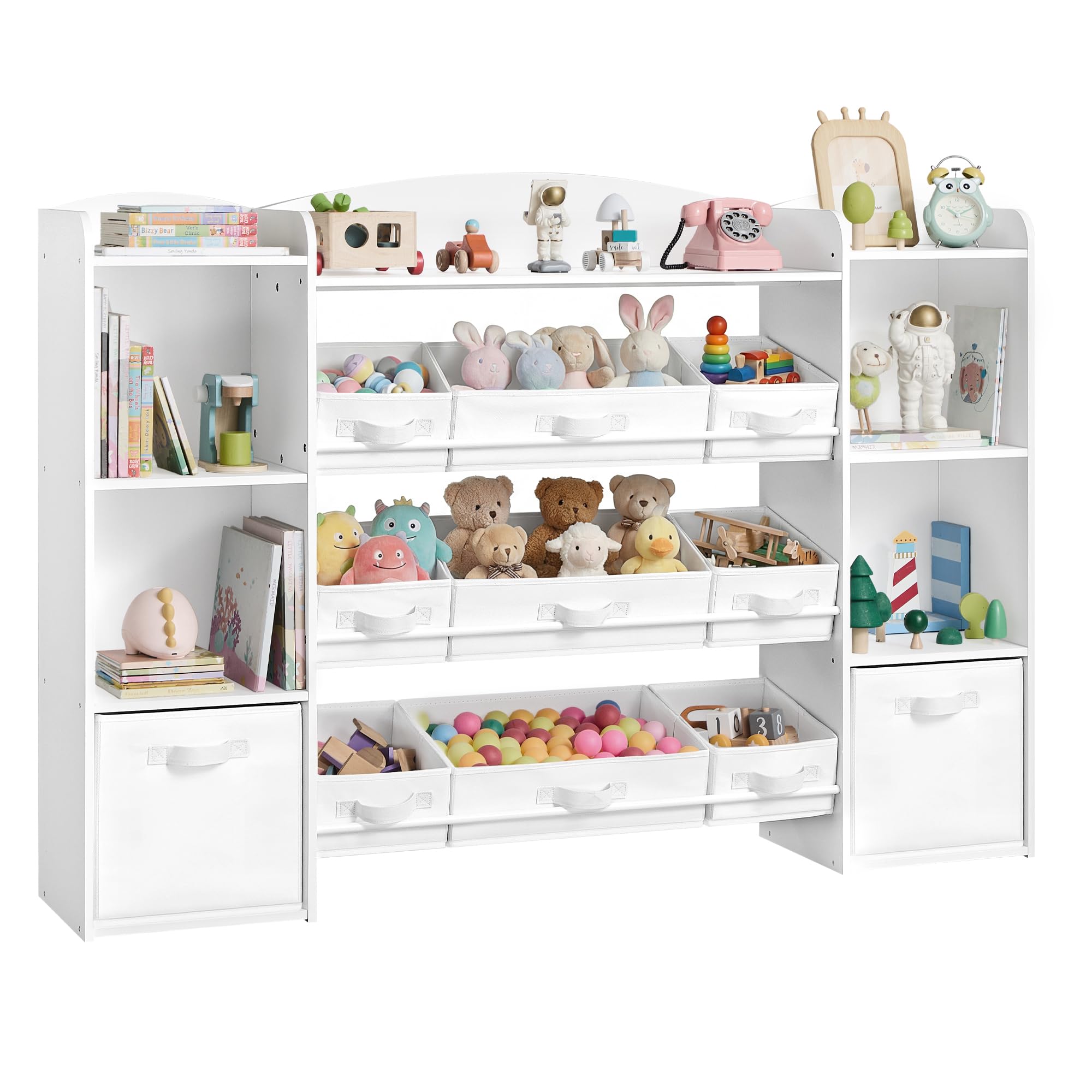 songmics-kinderregal-143-8-cm-mit-4-f-chern-und-11-boxen image 1