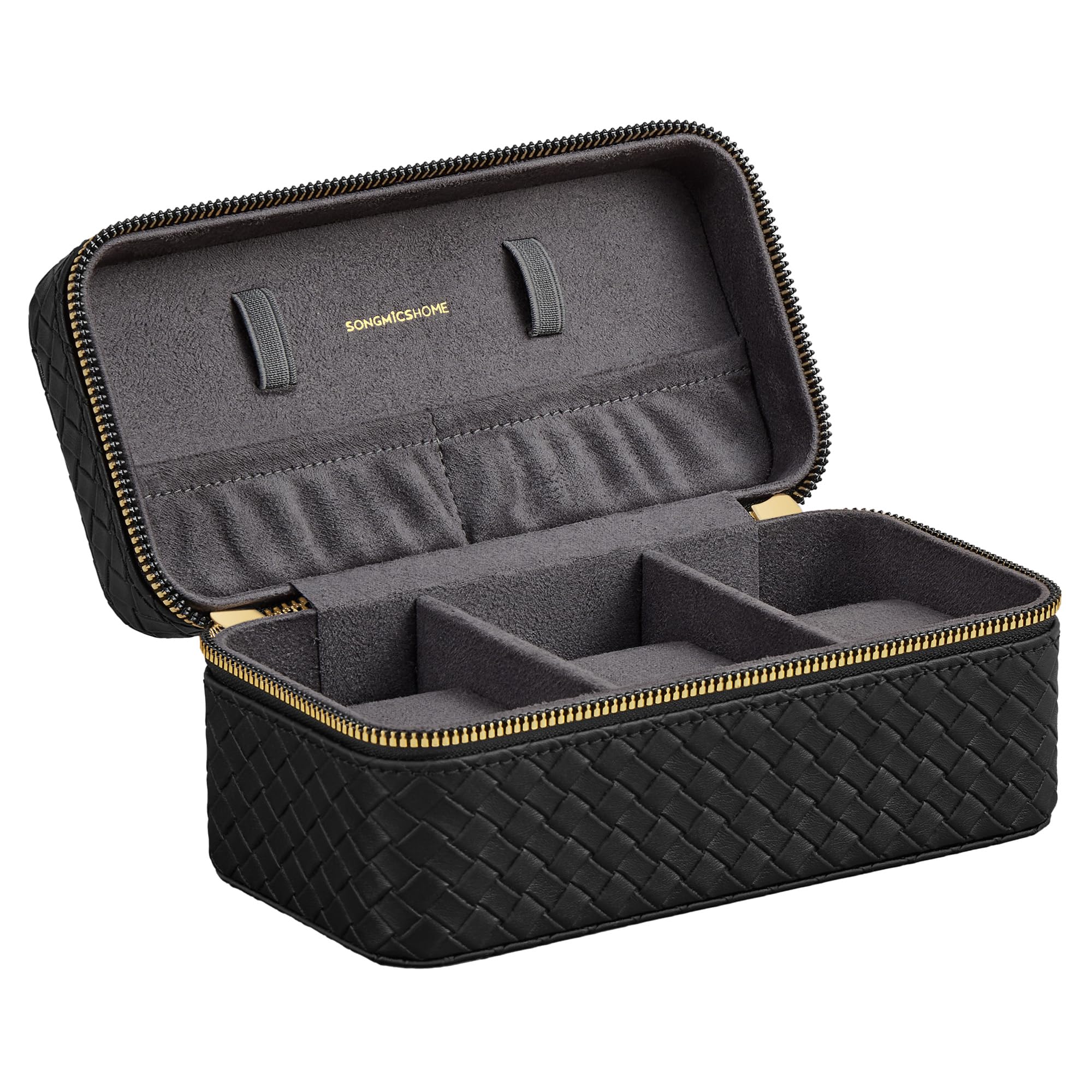 songmics-home-ronne-jwb017g01-uhrenbox-etui-f-r-3-uhren-schwarz-schiefergrau image 1