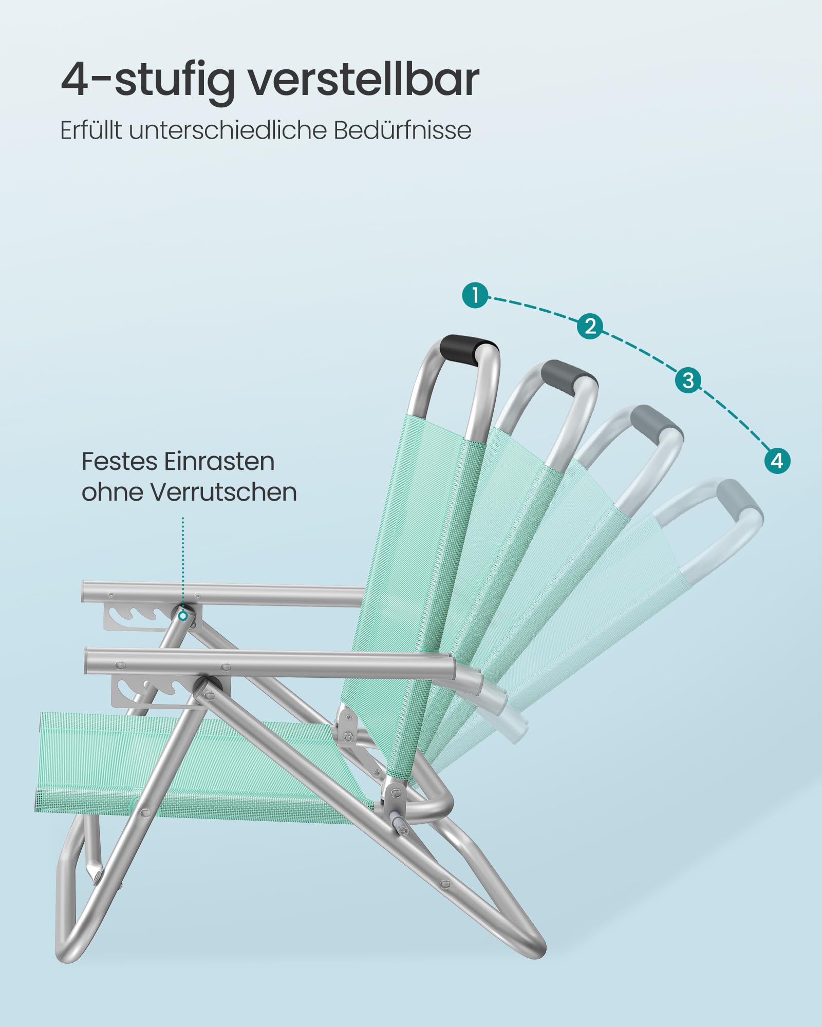 songmics-strandstuhl-klappstuhl-mit-4-stufig-verstellbarer-r-ckenlehne-und-armle-4 image 4