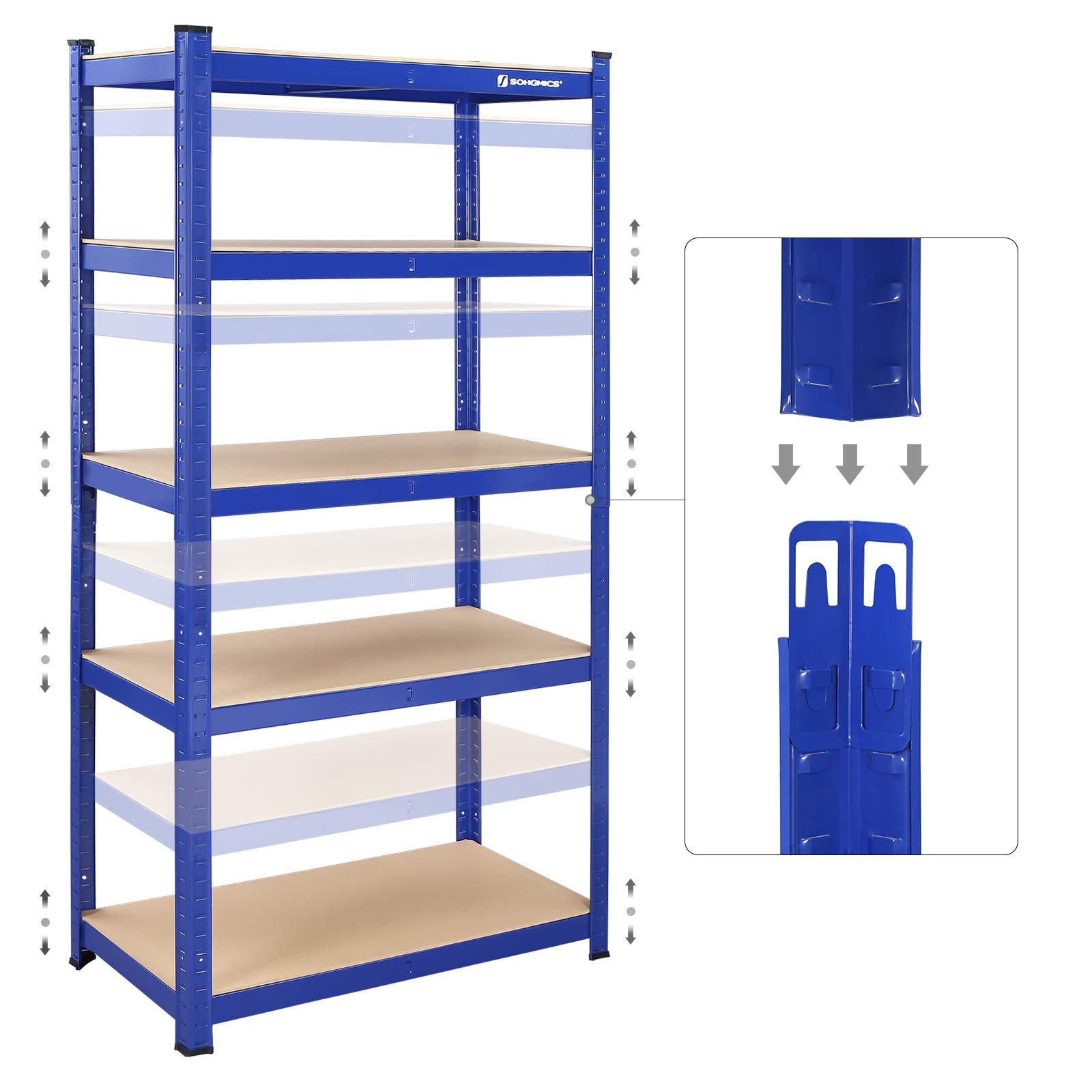 songmics-schwerlastregal-2er-set-40-x-90-x-180-cm-metall-875-kg-blau image 6