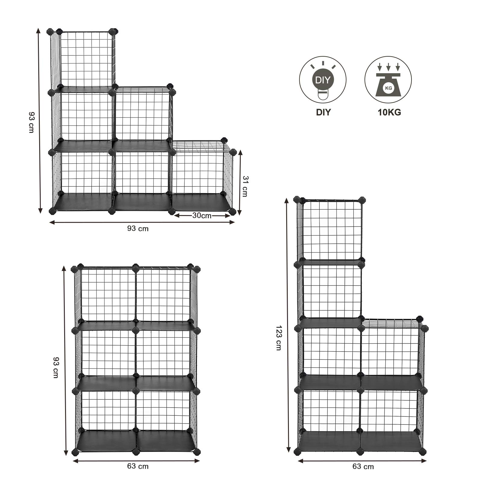 songmics-netzregal-lpi111h-mit-6-w-rfeln-aufbewahrungsschrank-schwarz image 3
