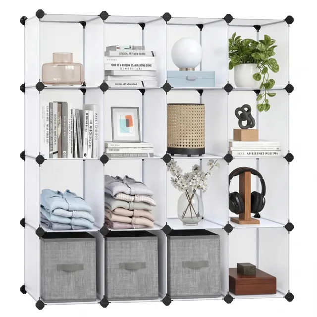 songmics-steckregal-lpc44l-schuhregal-kleiderschrank-16-f-cher-wei image 1
